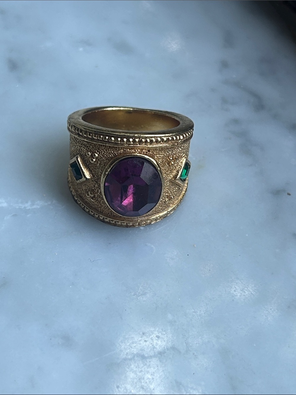 Vintage Jackie Collins multi stone ring